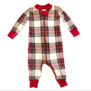 Hanna Andersson Christmas Plaid Cotton Zip Sleeper